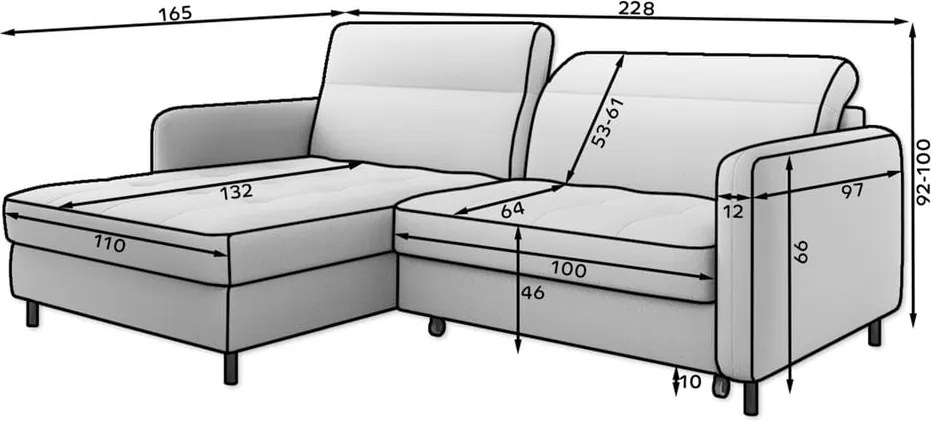 Бежов шенилов разтегателен ъглов диван с място за съхранение (десен ъгъл) Gomsi – ELTAP