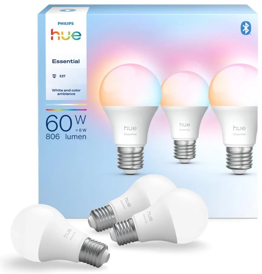Комплект от 3 LED димируеми крушки Philips Hue WACA E27/8W/230V 2200-6500K