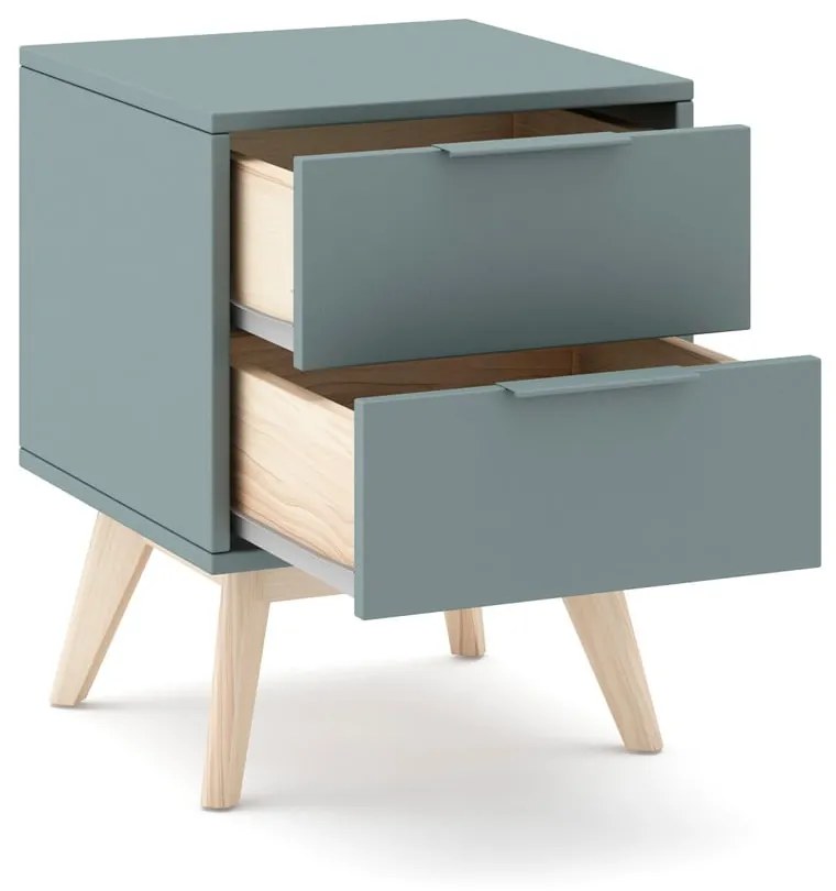 Нощно шкафче сиво-зелено Pisco – Marckeric