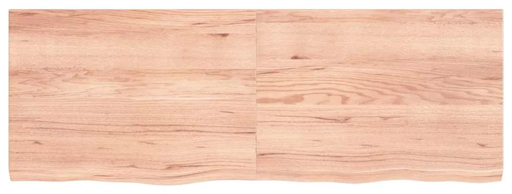 3156379 vidaXL Плот за маса светлокафяв 140x50x(2-4) см обработен масивен дъб