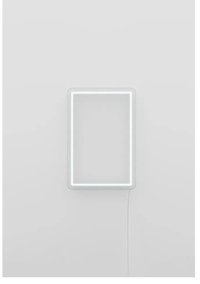 Бяла стенна лампа , 30 x 40 cm Rectangle - Candy Shock