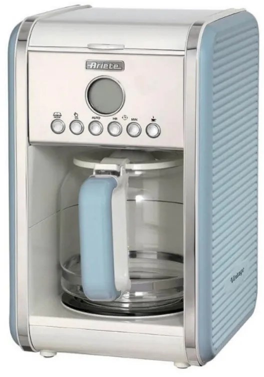 Кафемашина Ariete VINTAGE AMERICANO 1342/05, 960W, 2.1 л, Таймер, Програмиране, Пауза, Противокапкова система, Син