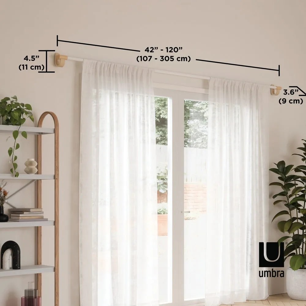 Стоманен разтегателен корниз 107 - 305 cm Bellwood - Umbra