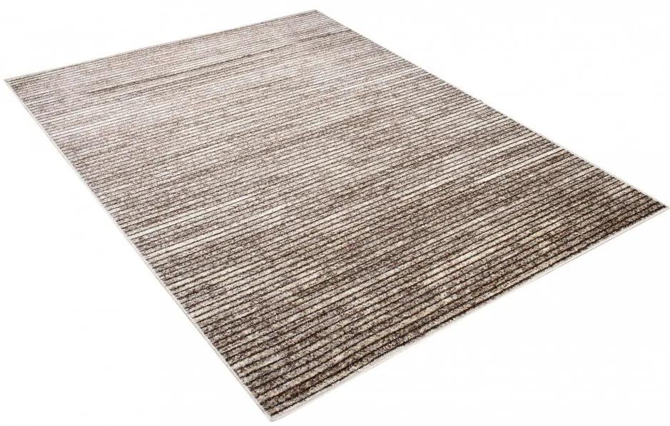 Модерен килим в кафяви нюанси с тънки ивици Ширина: 200 см | Дължина: 300 см
