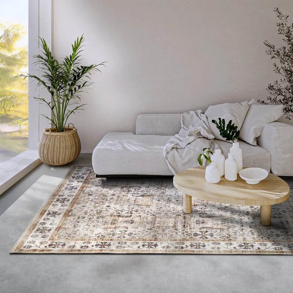 Бежов килим 160x230 cm Saveh Cream Gold – Elle Decoration