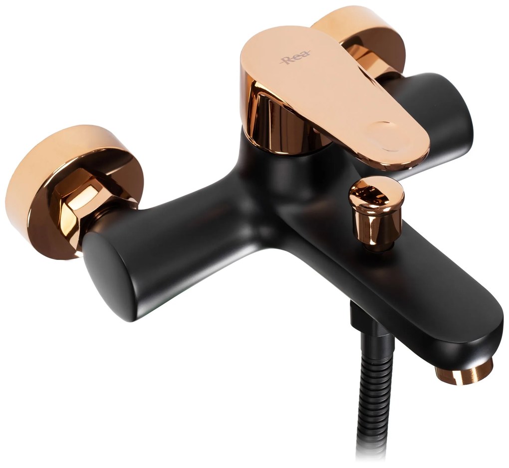 Смесител за вана REA Mild Black Rose Gold