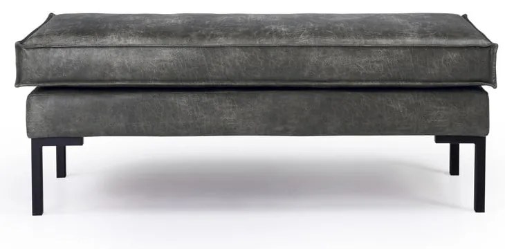 Тъмносива табуретка за крака от изкуствена кожа Rate - Scandic