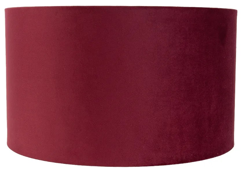 Кадифен абажур червен 35/35/20 със златист интериор