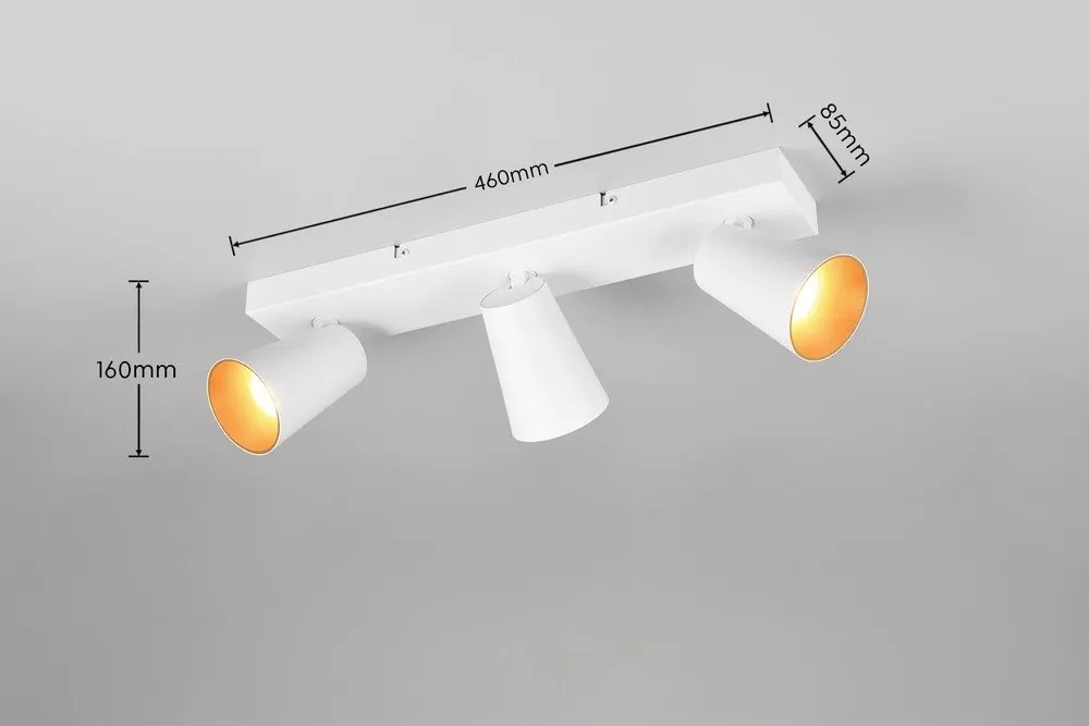 Бял прожектор ø 8 cm Sharp – Trio