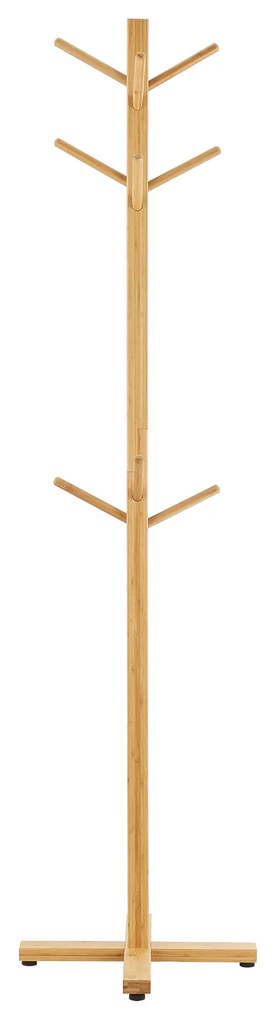 Поставка за палта Jämsä 176 x 38 x 38 cm 12 куки естествен бамбук []