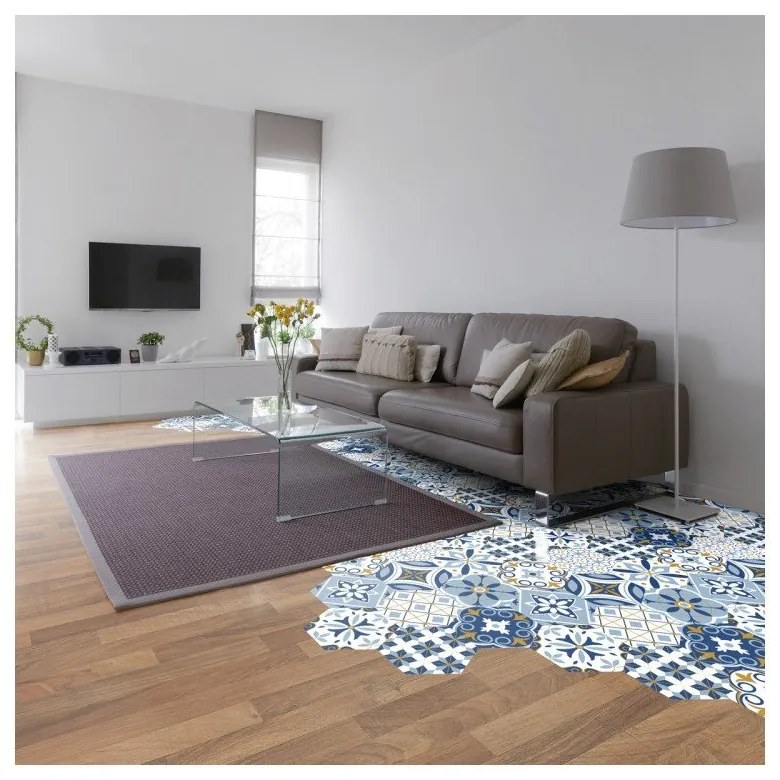 Комплект от 10 стикера за под Шестоъгълници , 20 x 18 cm Jelilna - Ambiance