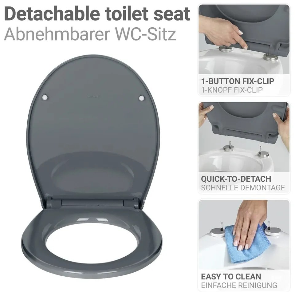 Тоалетна чиния с автоматично затваряне 37 x 44,5 см Ostuni – Wenko