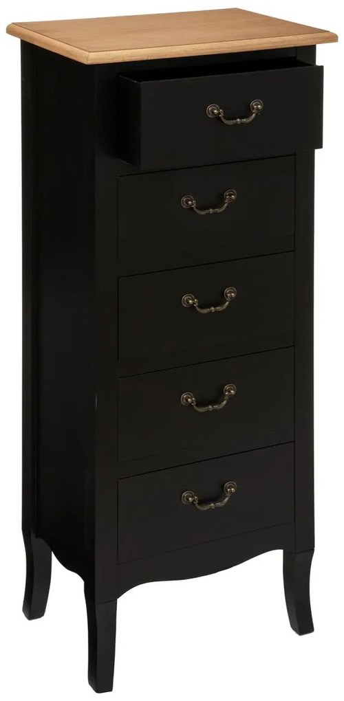 Скрин atmosphera Chrysa, 5 чекмеджета, MDF, 45x30x113 cm - Бял