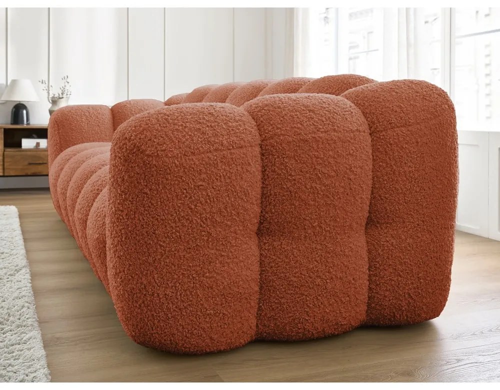 Диван от прежда с примки от букле в тухлен цвят 232 cm Hippolyte – Bobochic Paris