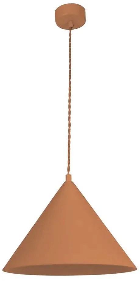 Висяща лампа в тухлен цвят с абажур от камък ø 30 cm Vilma - SULION