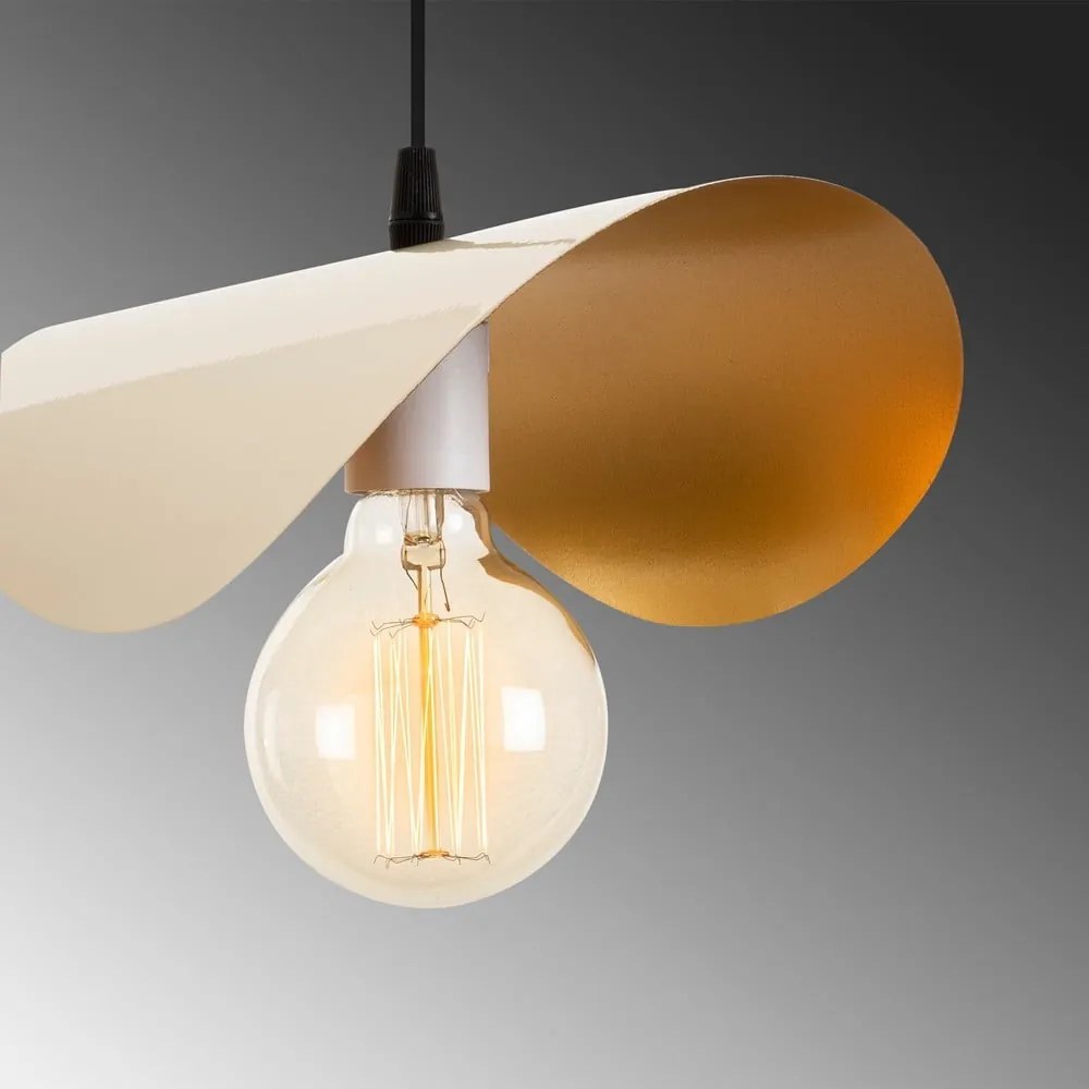 Бяло и златисто висящо осветително тяло Sivani – Opviq lights