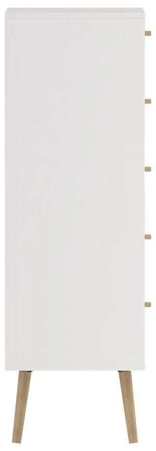 Бял висок скрин с чекмеджета 50x120 cm Bodo - Tvilum