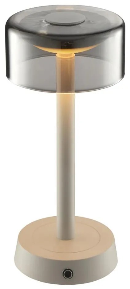 Brilliant - димируема, презареждаема настолна лампа със сензорно управление RAZOR LED/2,5W/5V 2700K IP44 сива