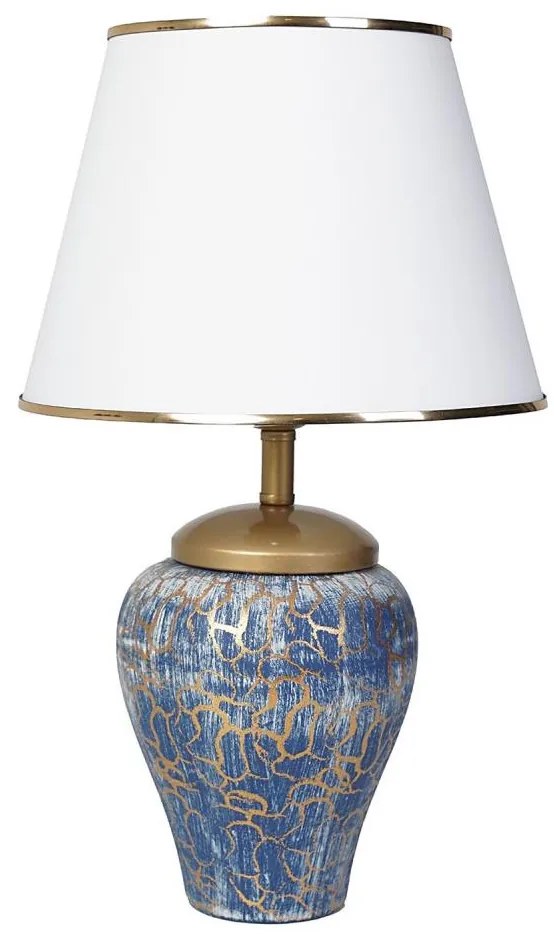 Настолна лампа 1xE27/40W/230V син/златист
