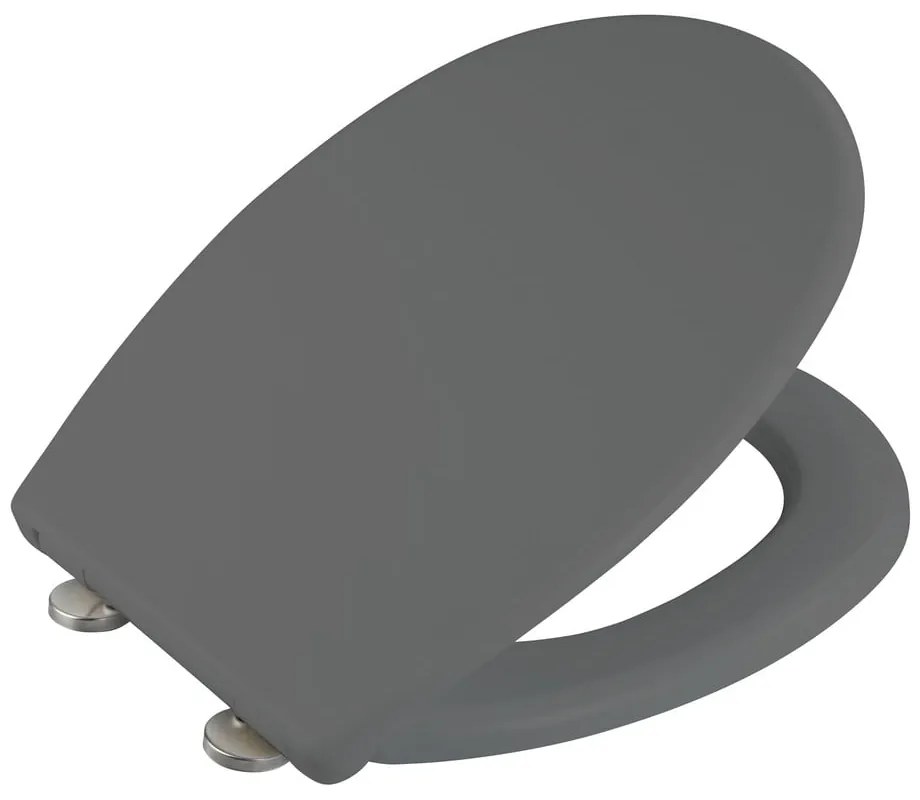 Сива тоалетна седалка от неръждаема стомана Vorno - Wenko