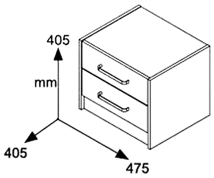 Нощно шкафче Олимпус 123-000015 цвят кастило-торо