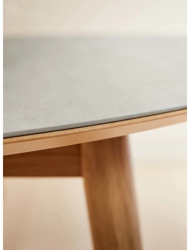 Кръгла сгъваема трапезна маса с керамичен плот ø 135 cm Meza – Hammel Furniture