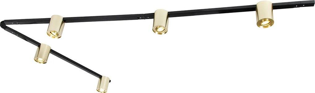 Релсова система златно и черно с 5 точки 1-фазна - Rondoo Up