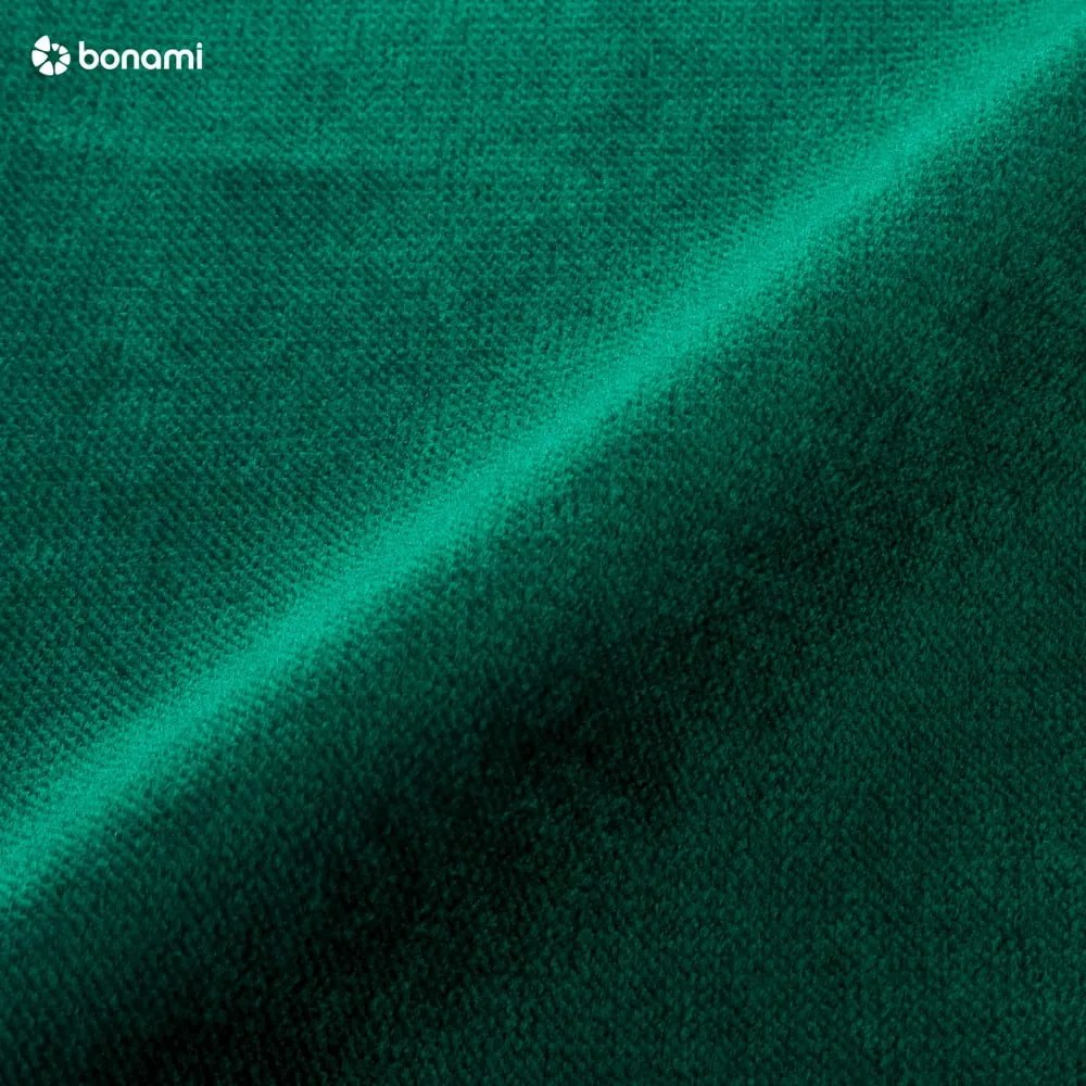 Тъмнозелен кадифен разтегателен ъглов диван (десен ъгъл) Lofty Lilly – Miuform