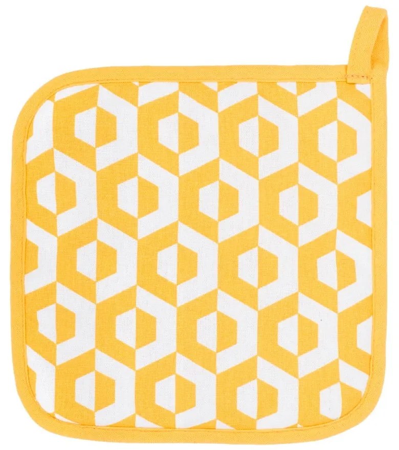 Комплект от 2 жълти памучни кърпи за съдове Hexagon Geo - Tiseco Home Studio