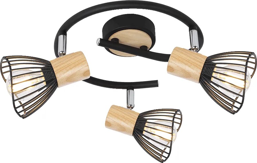 Спот PONY, черен, 3хE14