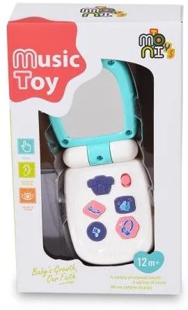 Moni toys  -  Бебешки музикален телефон с капаче Green K999-95B