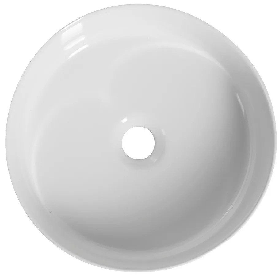 Бяла керамична кръгла мивка ø 36 cm Ion – Sapho