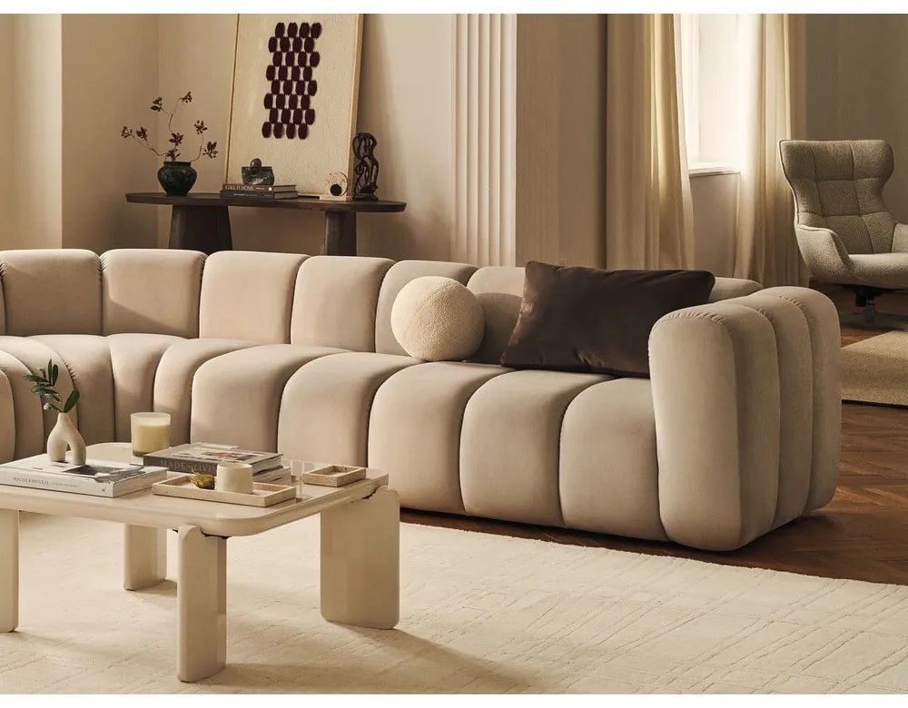 Тъмносив шенилов модулен ъглов диван Lupine – Micadoni