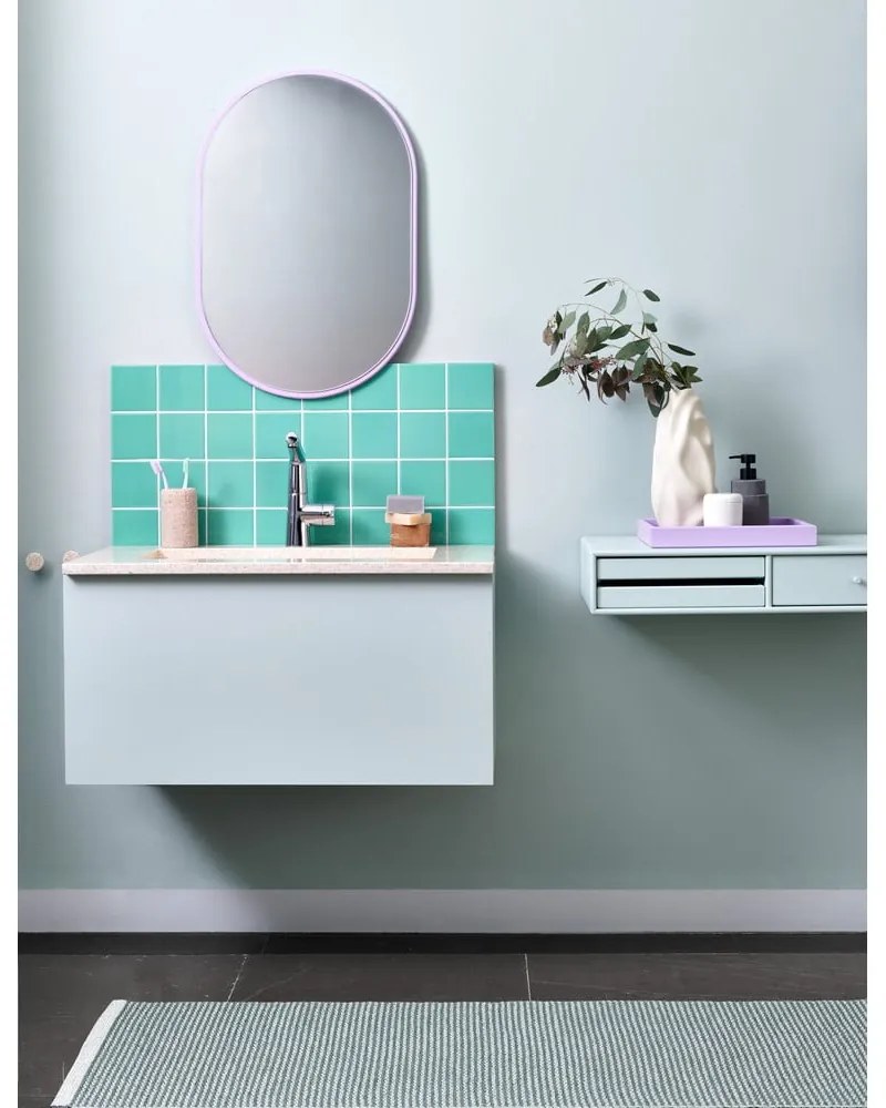 Светлозелен килим за открито и закрито 140x200 cm Mono Sage Army – Pappelina