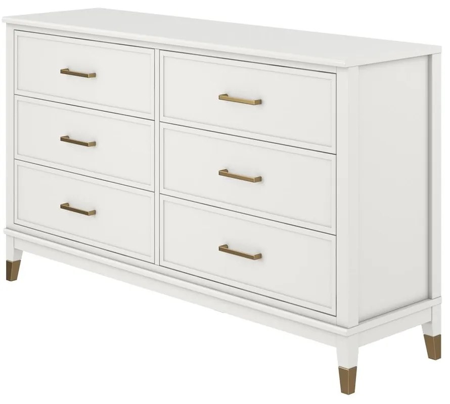 Бял скрин 144x85x41 cm Westerleigh – Støraa
