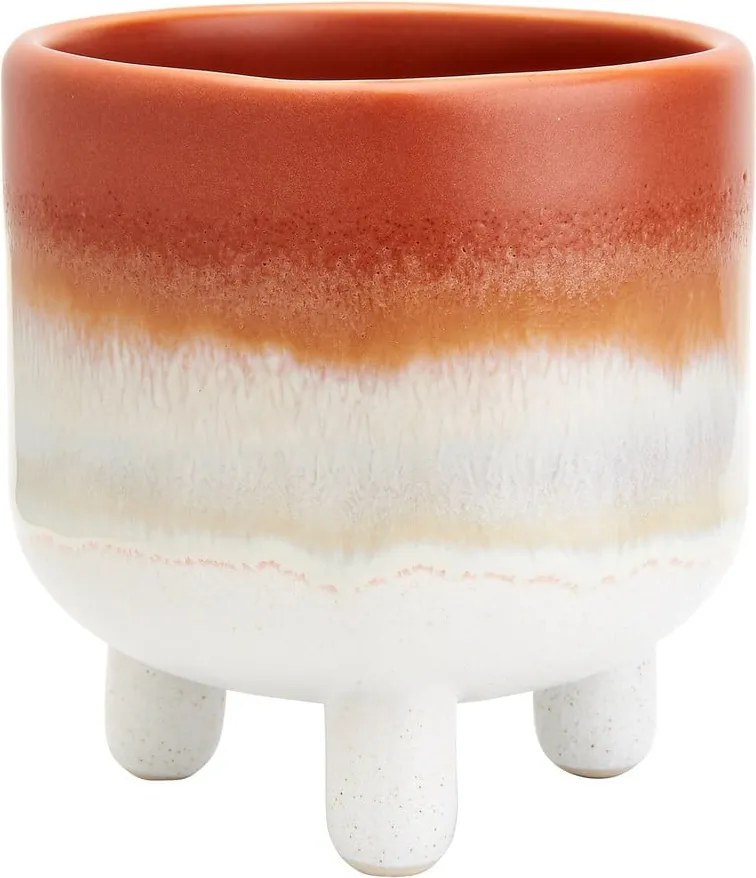 Оранжево-бяла саксия Bohemian Home , ø 7,5 cm Mojave - Sass &amp; Belle