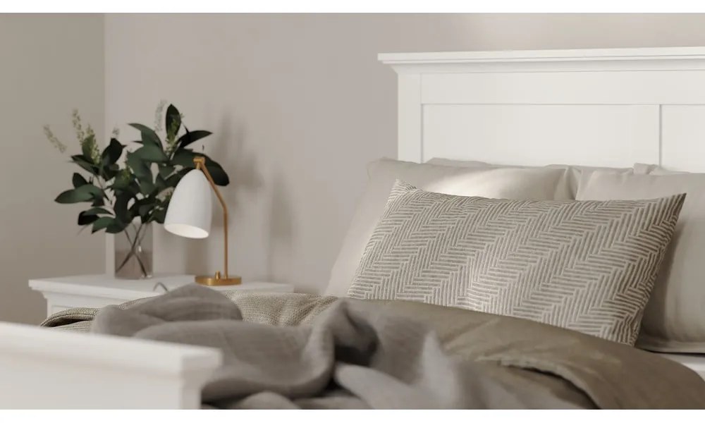 Бяло двойно легло 140x200 cm Paris – Tvilum