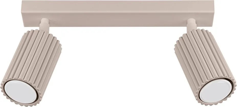 Кафяво-сив метален прожектор 6,5x30 cm Gleam – Sollux