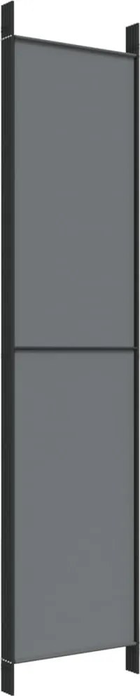 Параван за стая Alaya, 5 панела, антрацит, 250x220 cм, текстил