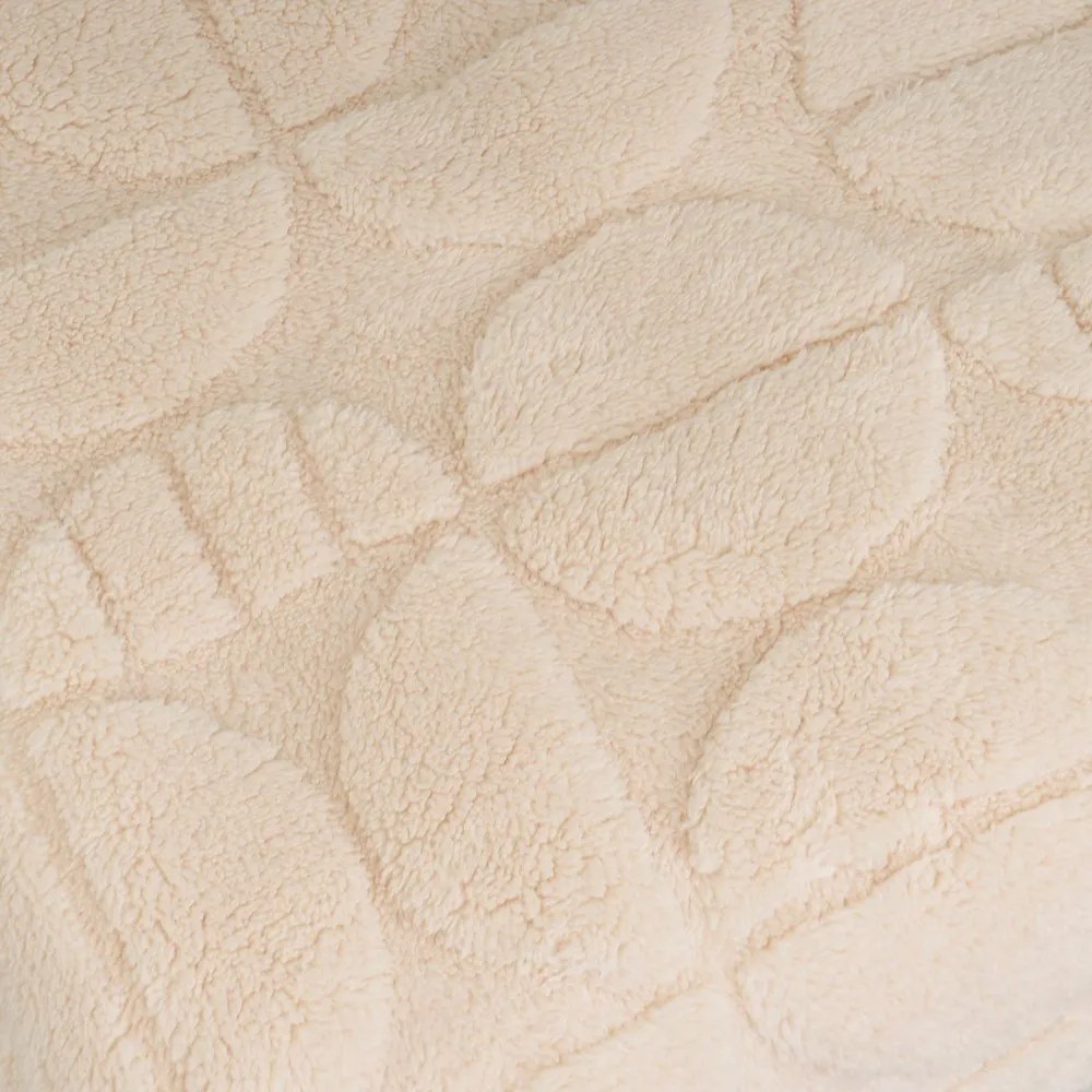 Бежово одеяло от микроплюш 130x160 cm Mid Century – Casa Selección