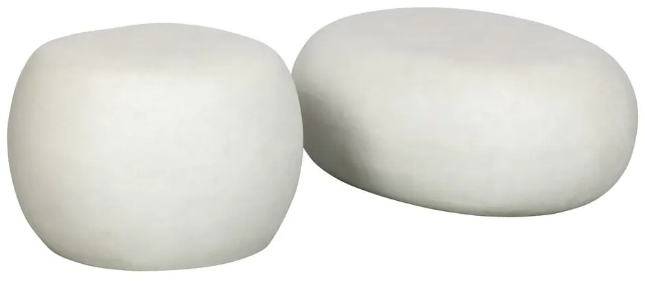 Бяла масичка за кафе 49x65 cm Pebble – vtwonen