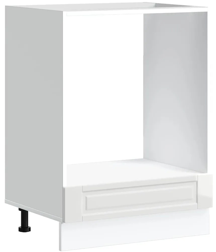 853999 vidaXL Шкаф за фурна, Porto, бял гланц, инженерно дърво