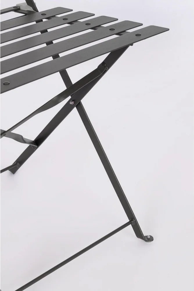 Антрацитен стоманен градински комплект за хранене за 2 Austin – Bizzotto