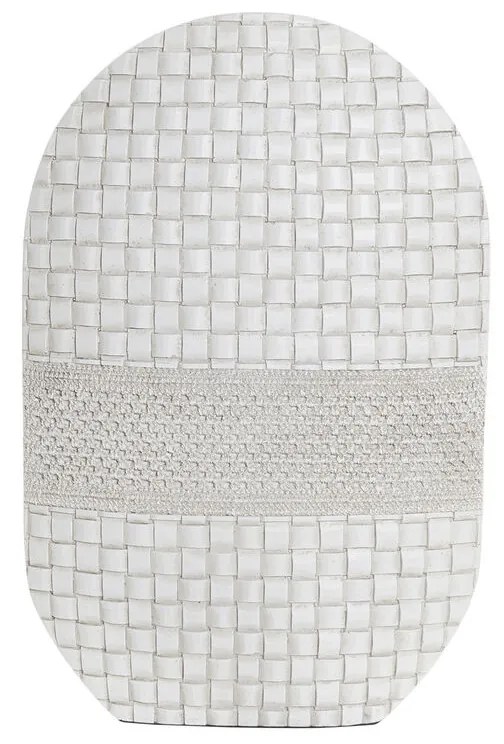 Ваза DKD Home Decor Бял Смола Модерен (30 x 10 x 45 cm)