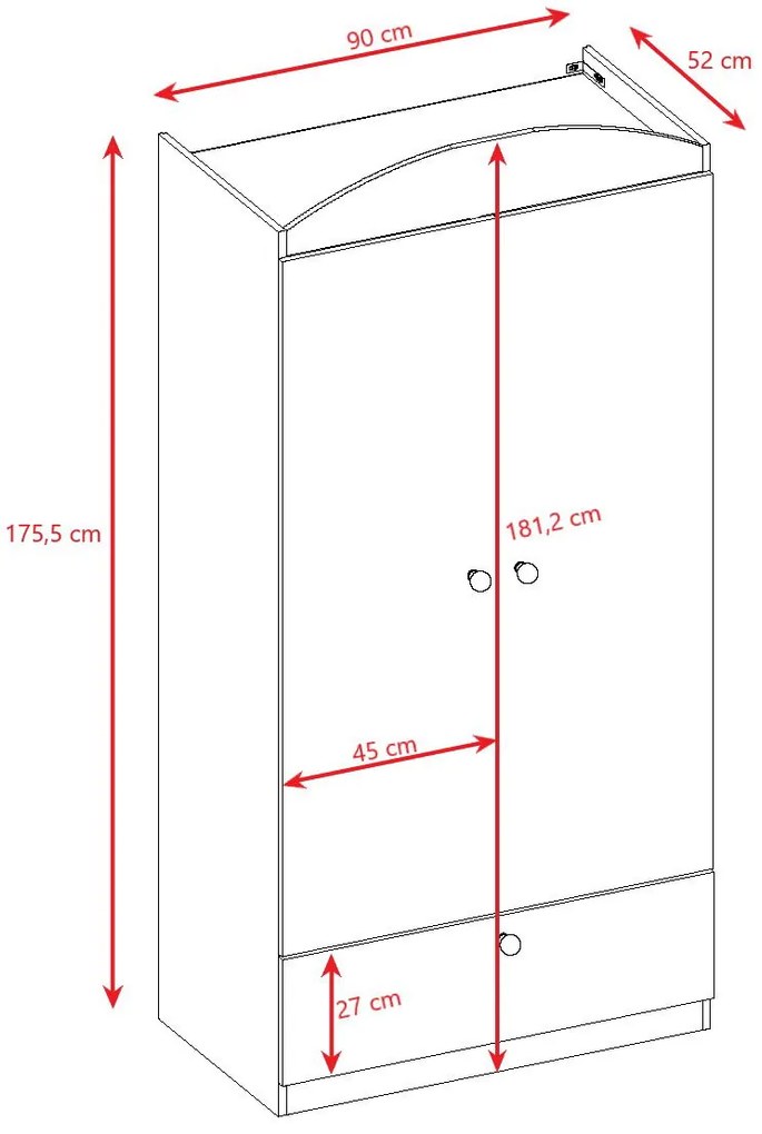 Гардероб Babydreams Cartoon-Prasino-Teddy Bear