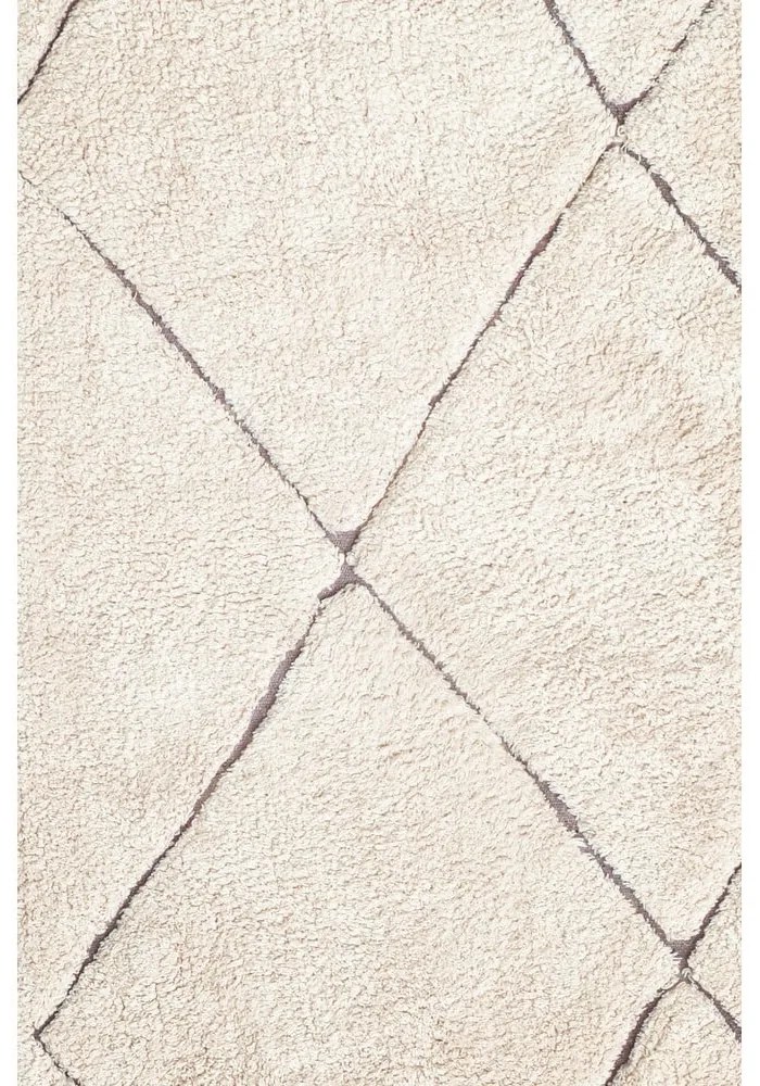 Кремав ръчно изработен памучен килим подходящ за пране 140x200 cm Bereber – Lorena Canals