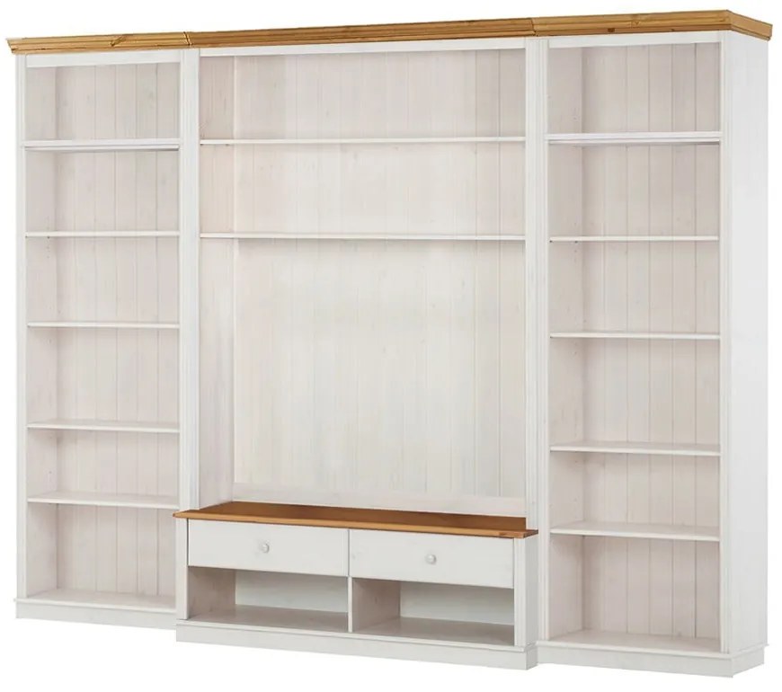 Бял TV комплект от от масивен бор 288x223 cm Anita – Støraa