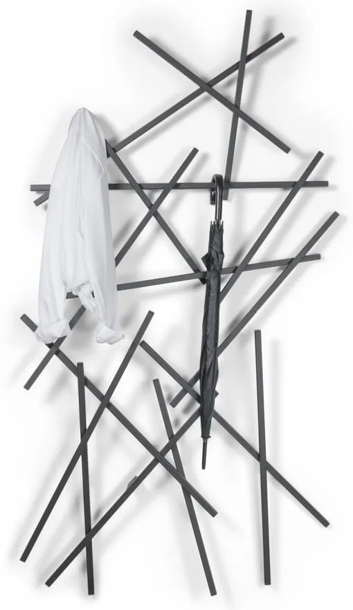 Черна метална стенна закачалка 100 cm Matches – Spinder Design