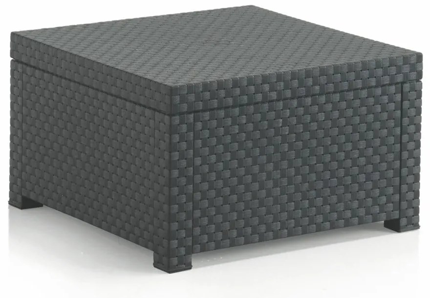 Градинска маса за съхранение от изкуствен ратан 56x56 cm – Juinsa