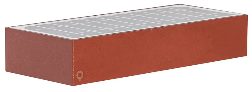 Външна стенна лампа червена с димируема светлина и сензор на слънчева енергия - Kayo